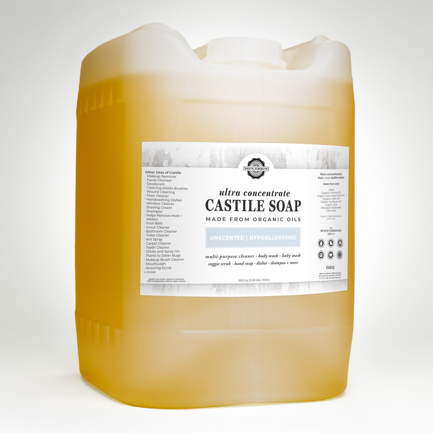 Organic Castile Soap - Concentrated | Unscented