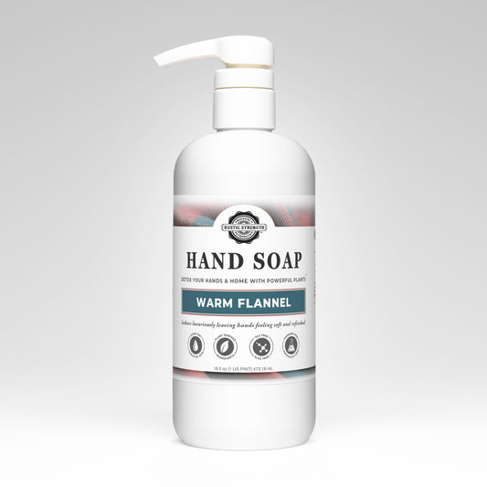 Rustic Strength, Hand Soap, 16oz plastic bottle with pump, Warm Flannel
