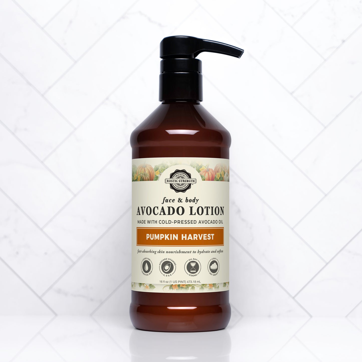 Avocado Lotion for Face & Body | Pumpkin Harvest | 16 oz Bottles