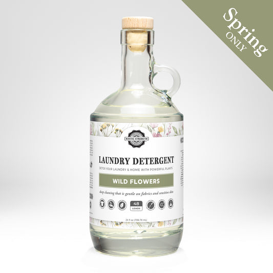 Laundry Detergent | Wild Flowers | 24 oz Glass Bottle