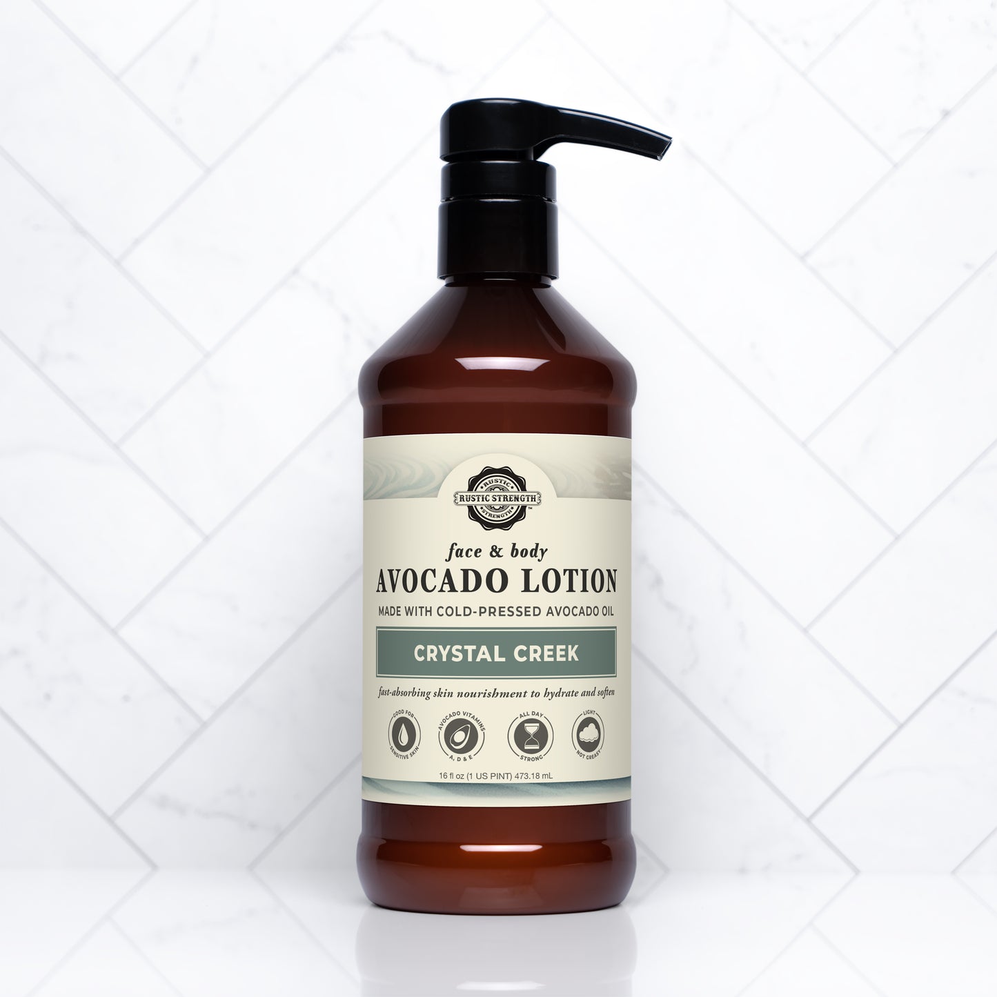 Avocado Lotion for Face & Body | Crystal Creek | 16 oz Bottles