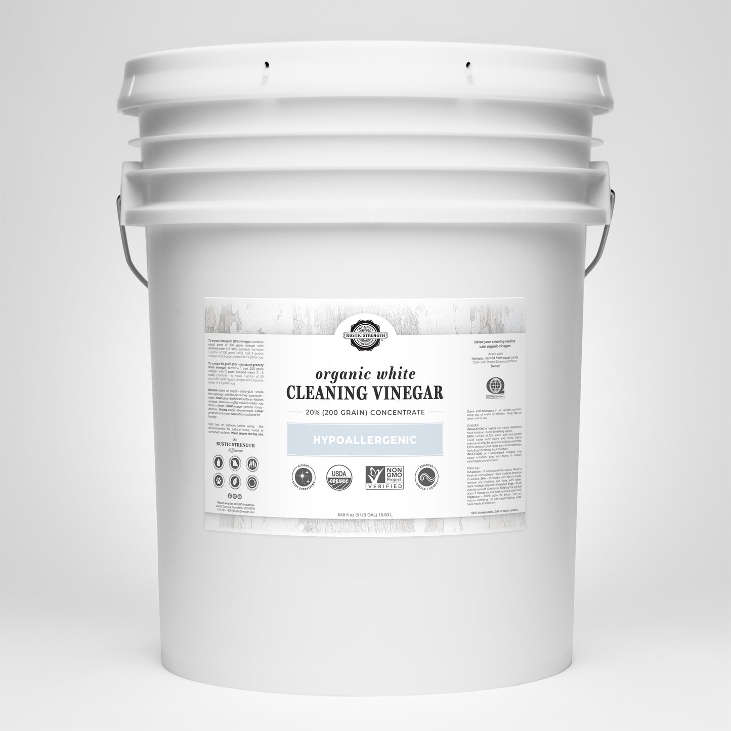 Organic White Vinegar - 200 grain