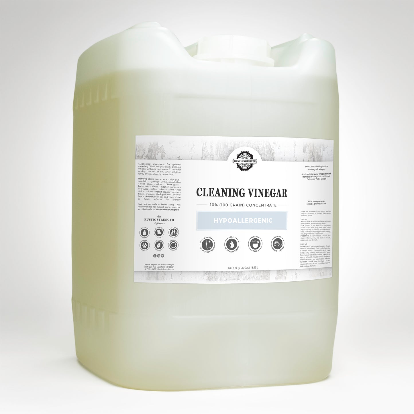 Organic White Vinegar - 100 grain