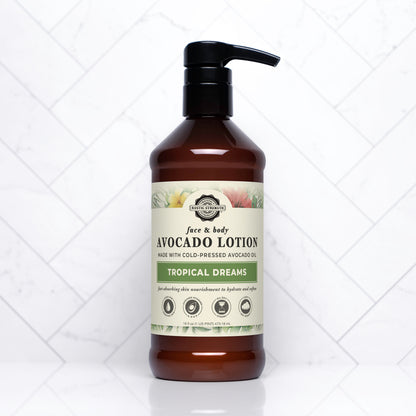Avocado Lotion for Face & Body | Tropical Dreams | 16 oz Bottles