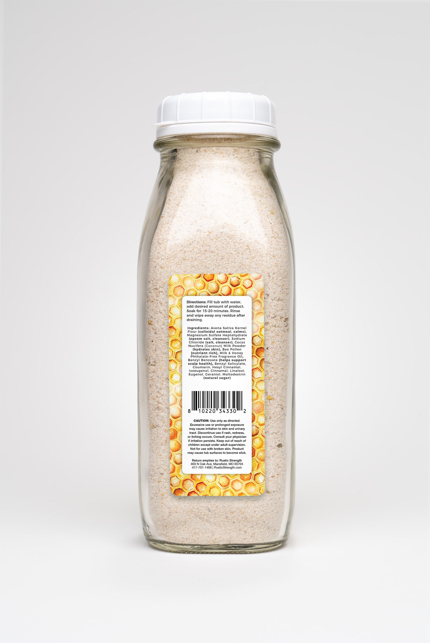 Bath Milk | 16 oz Glass Milk Bottle