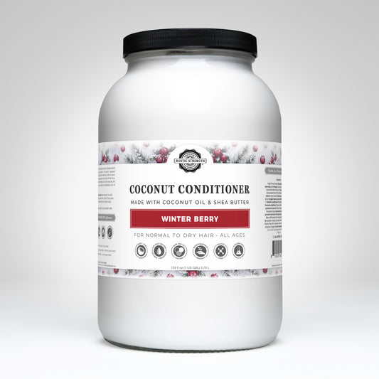 Rustic Strength, Coconut Conditioner, 1 Gallon, Glass Jar, Winter Berry