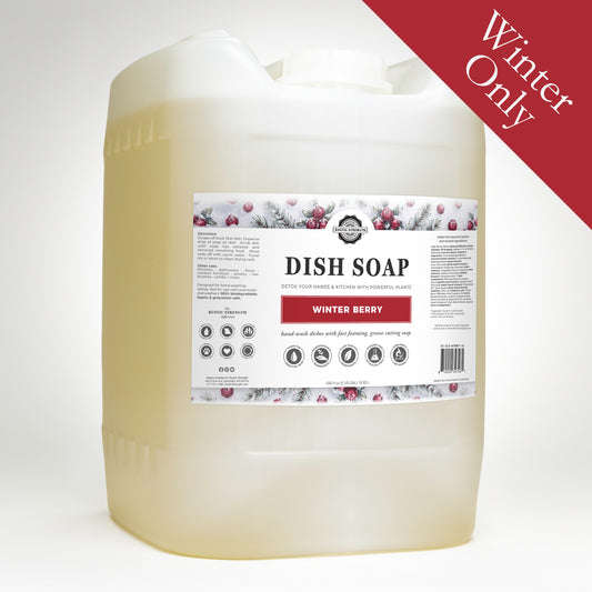Rustic Strength, Dish Soap, 5 Gallon, Eco-Jug, Winter Berry with Winter Only badge