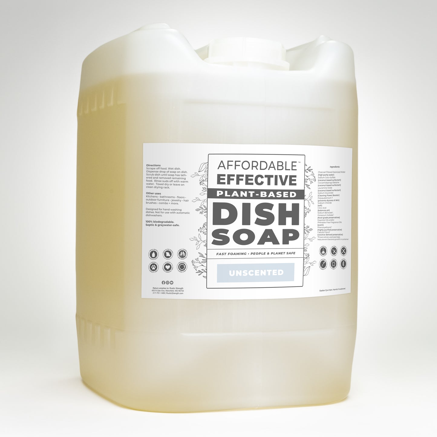 Affordable Effective Plant-Based Dish Soap | Unscented