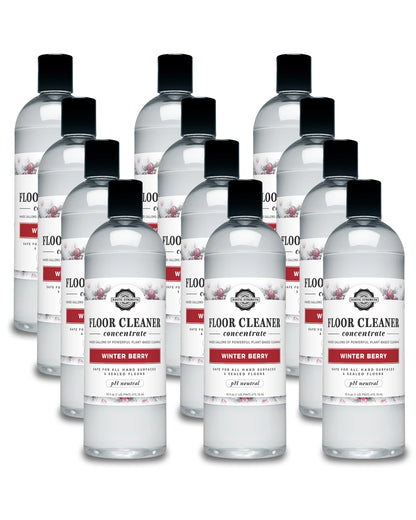 Rustic Strength, Floor Cleaner Concentrate, 16oz, plastic bottle with disc cap, Winter Berry, 12-pack