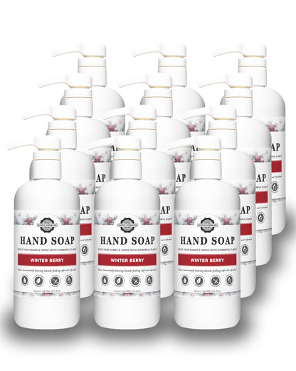 Rustic Strength, Hand Soap, 16oz, plastic bottle with pump, Winter Berry, 12-pack