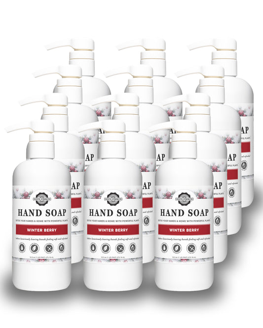 Rustic Strength, Hand Soap, 16oz, plastic bottle with pump, Winter Berry, 12-pack