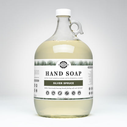 Rustic Strength, Hand Soap, 1 Gallon, Glass Jug, Silver Spruce
