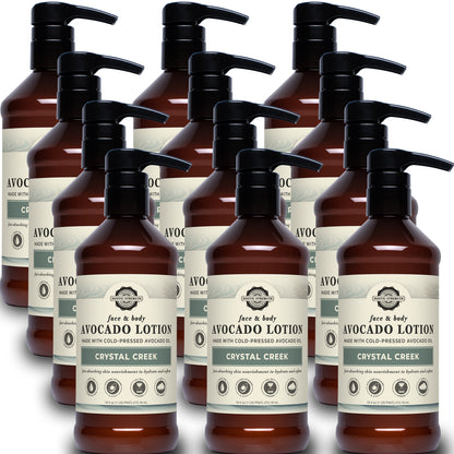 Avocado Lotion for Face & Body | Crystal Creek | 16 oz Bottles