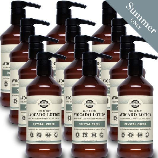 Avocado Lotion for Face & Body | Crystal Creek | 16 oz Bottles
