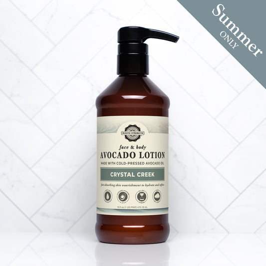 Avocado Lotion for Face & Body | Crystal Creek | 16 oz Bottles