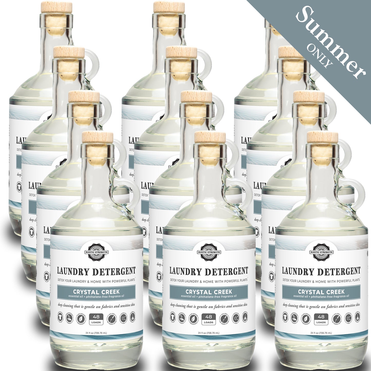 Laundry Detergent | Crystal Creek | 24 oz Glass Bottle