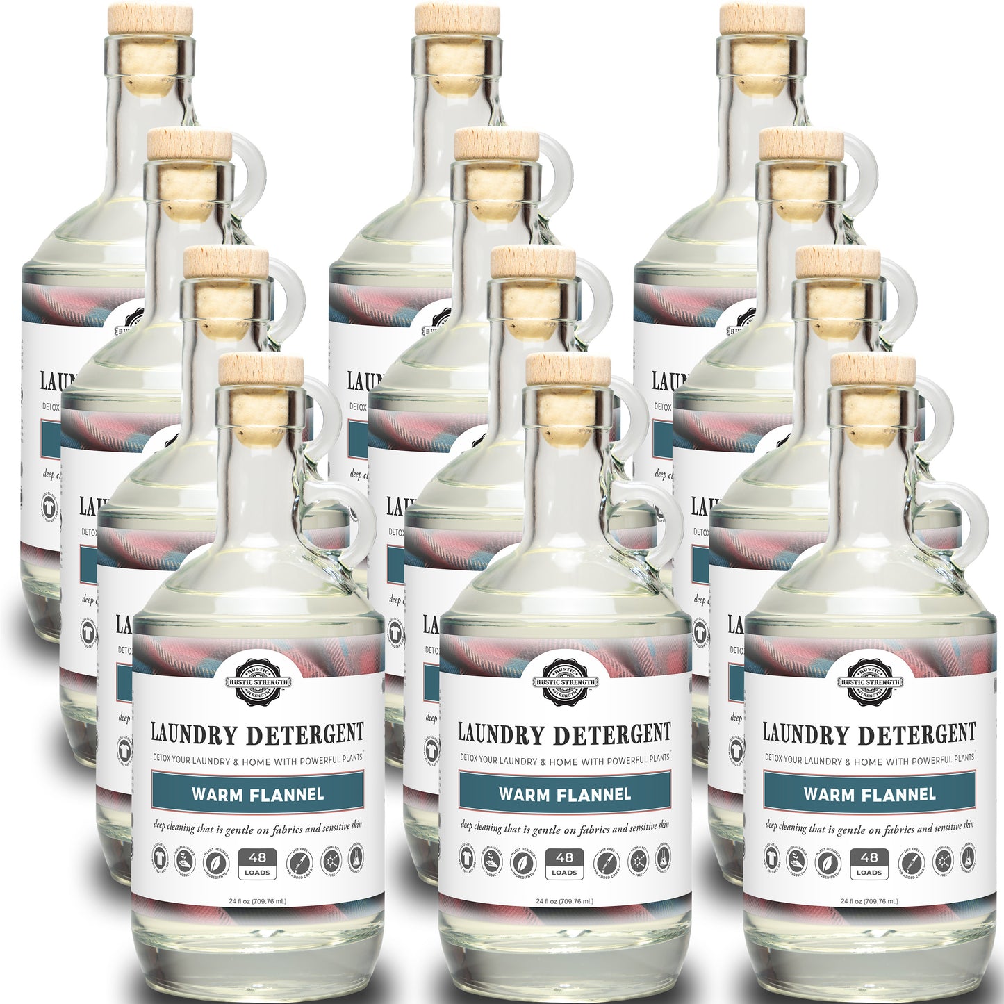 Laundry Detergent | Warm Flannel | 24 oz Glass Bottle
