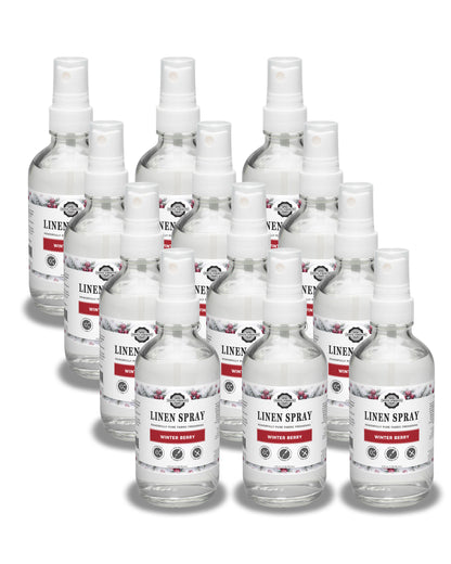 Rustic Strength, Linen Spray, 4oz bottle with spray top, Winter Berry, 12-pack