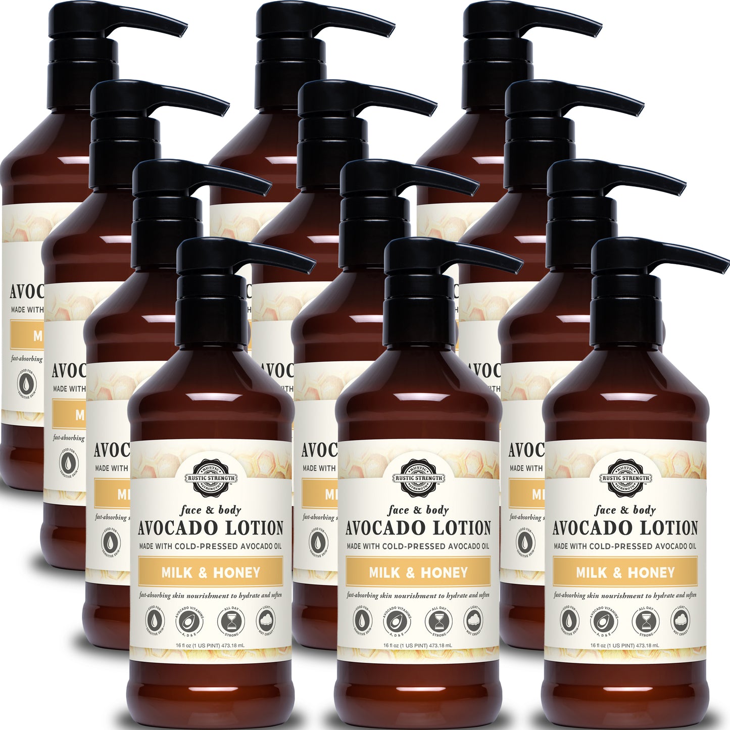 Avocado Lotion for Face & Body | 16 oz Bottles
