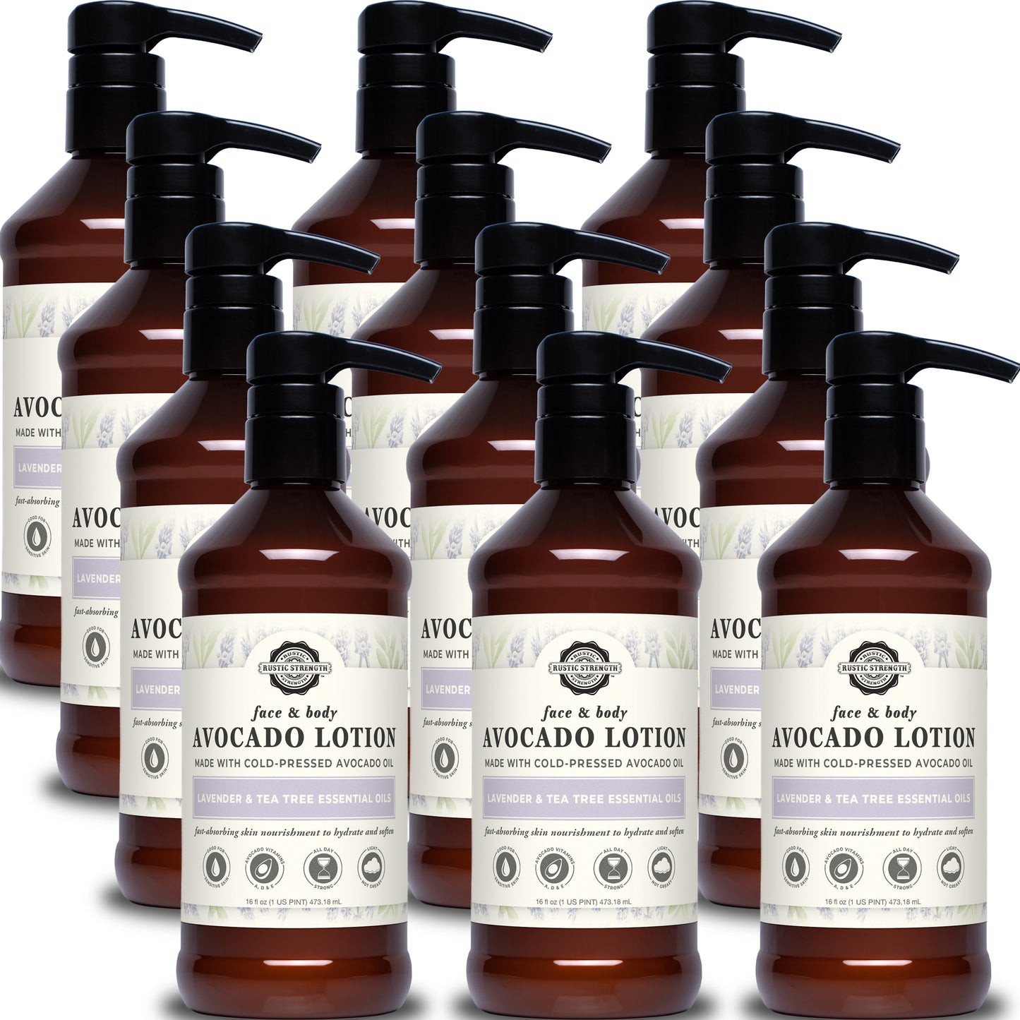 Avocado Lotion for Face & Body | 16 oz Bottles