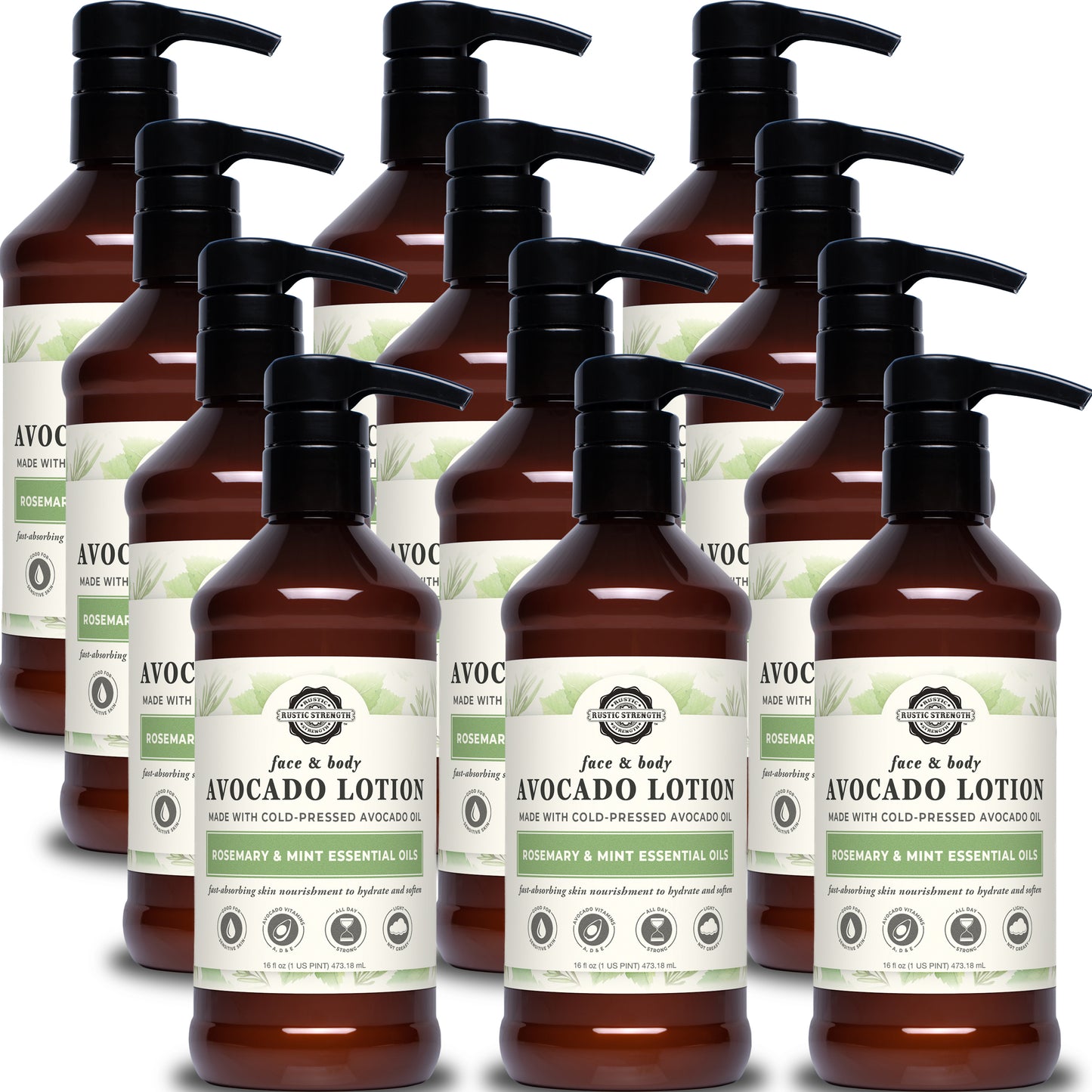Avocado Lotion for Face & Body | 16 oz Bottles