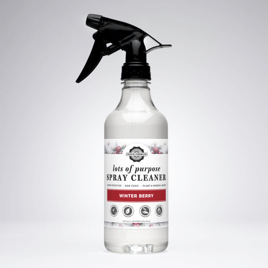 Rustic Strength, Lots of Purpose Spray Cleaner, 16oz plastic bottle with spray top, Winter Berry