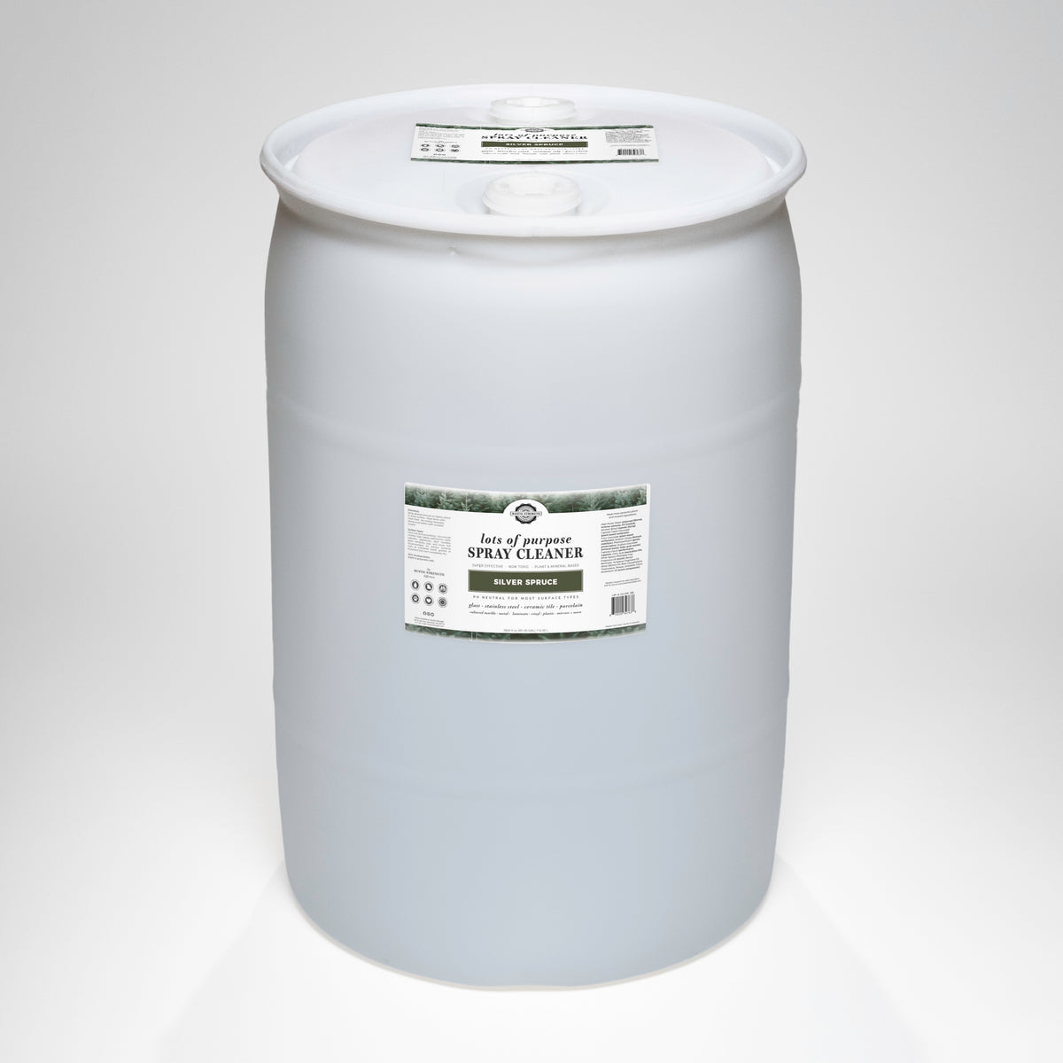 Rustic Strength, Lots of Purpose Spray Cleaner, 30 Gallon, Drum, Silver Spruce 