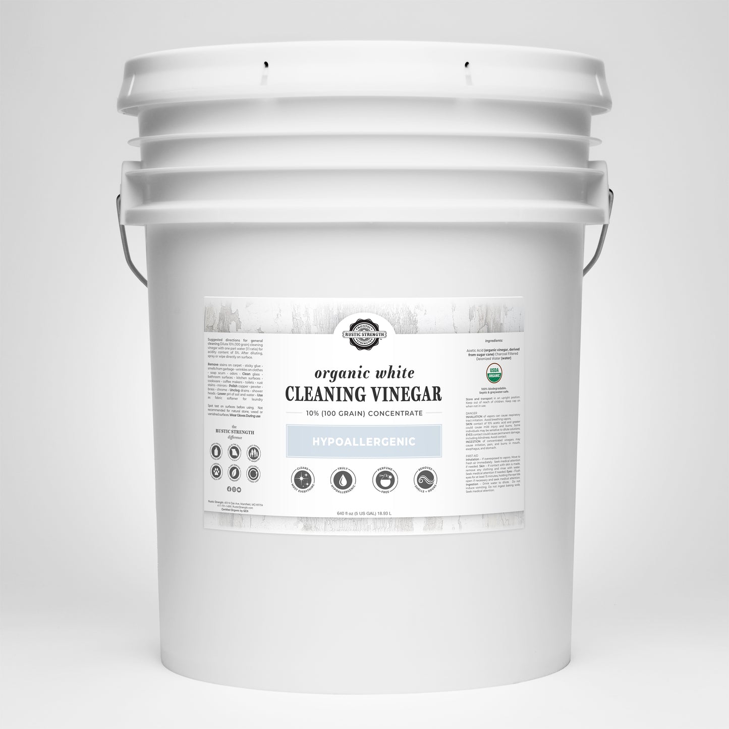 Organic Cleaning Vinegar - 100 grain