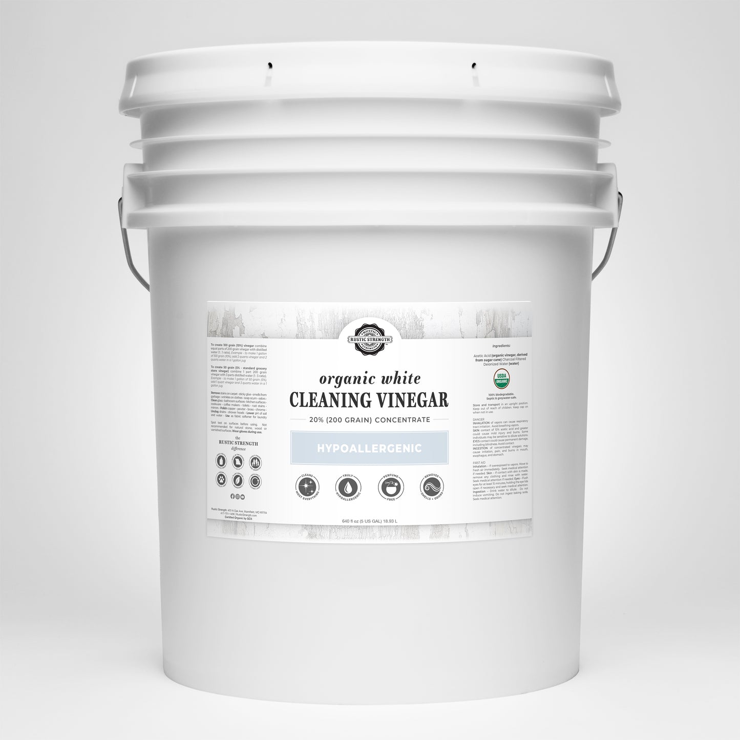 Organic Cleaning Vinegar - 200 grain