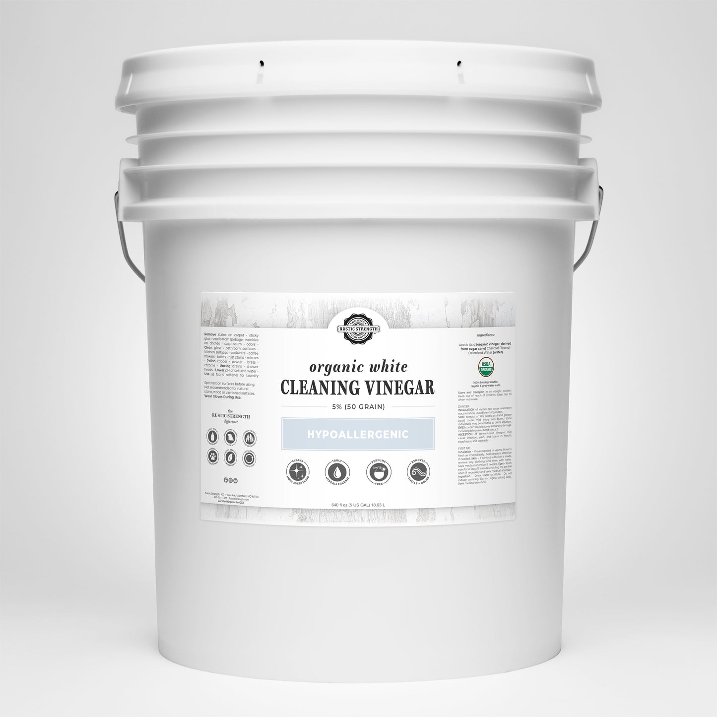 Organic Cleaning Vinegar - 50 grain