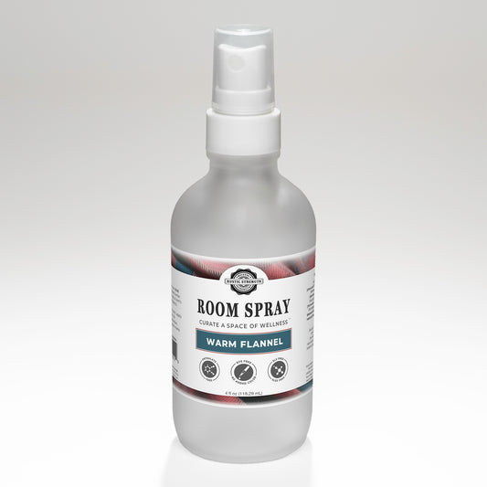 Rustic Strength, Room Spray, 4oz Glass Spray Bottle, Warm Flannel