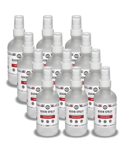 Rustic Strength, Room Spray, 4oz, glass with spray top, Winter Berry, 12-pack