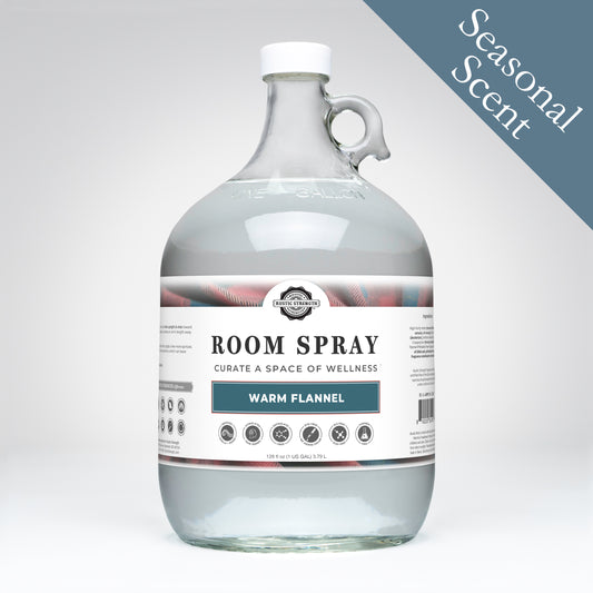 Rustic Strength, Room Spray, 1 Gallon, Glass Jug, Warm Flannel with Seasonal Scent badge