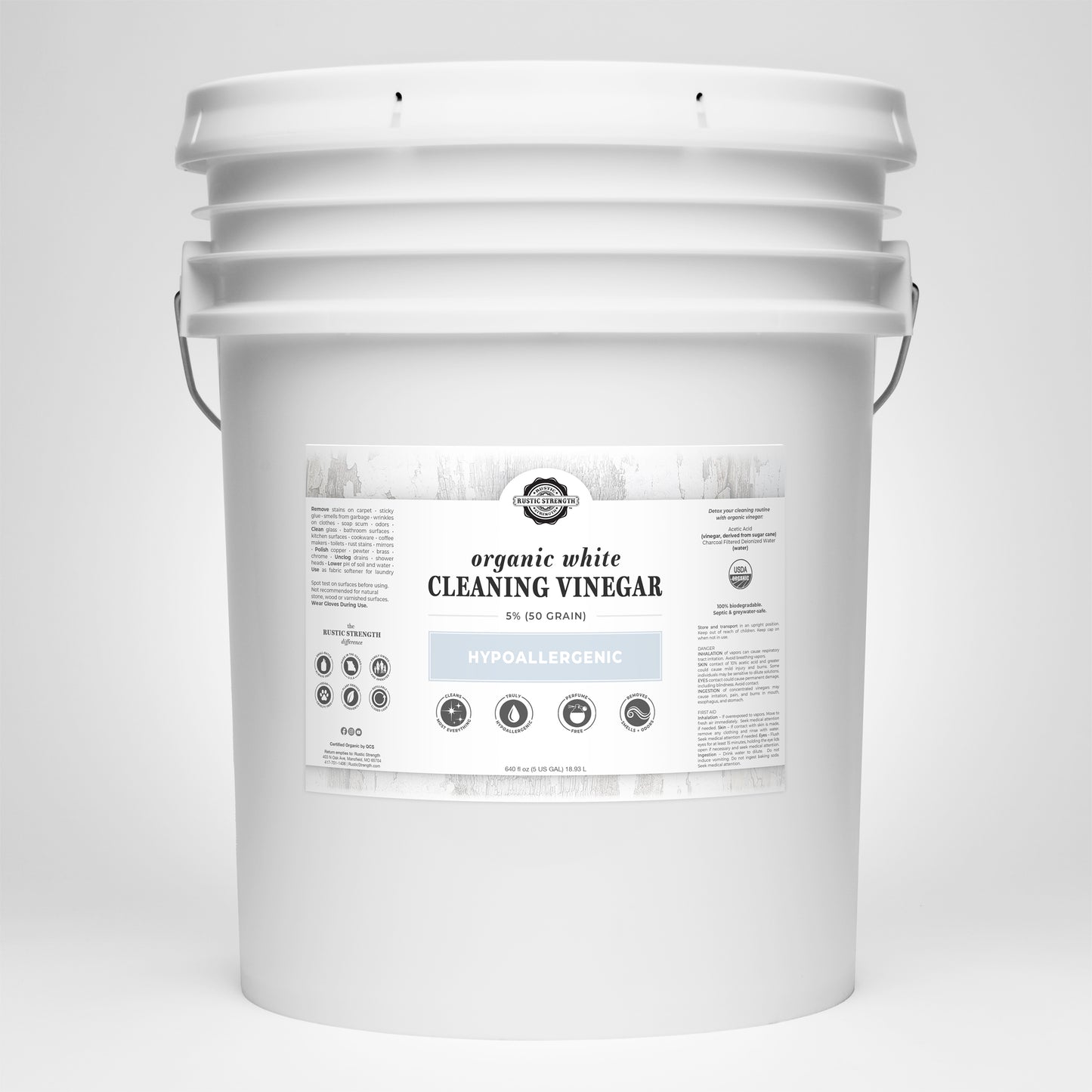 Organic White Vinegar - 50 grain