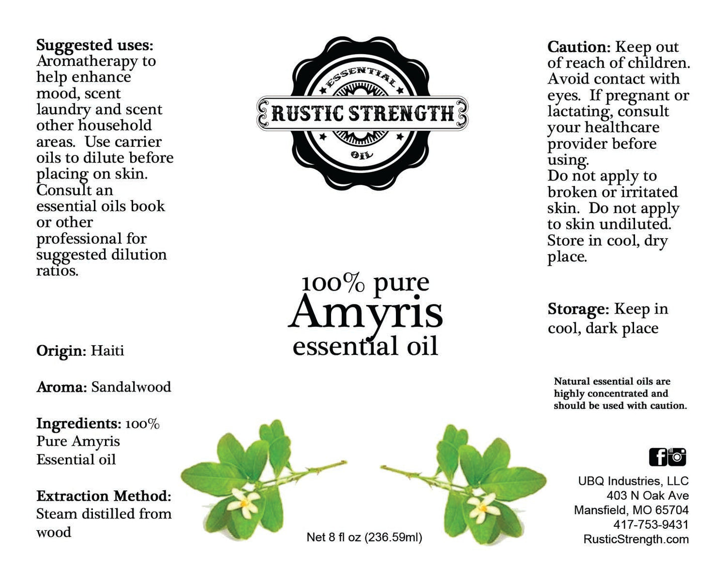 Amyris Essential Oil - 16oz