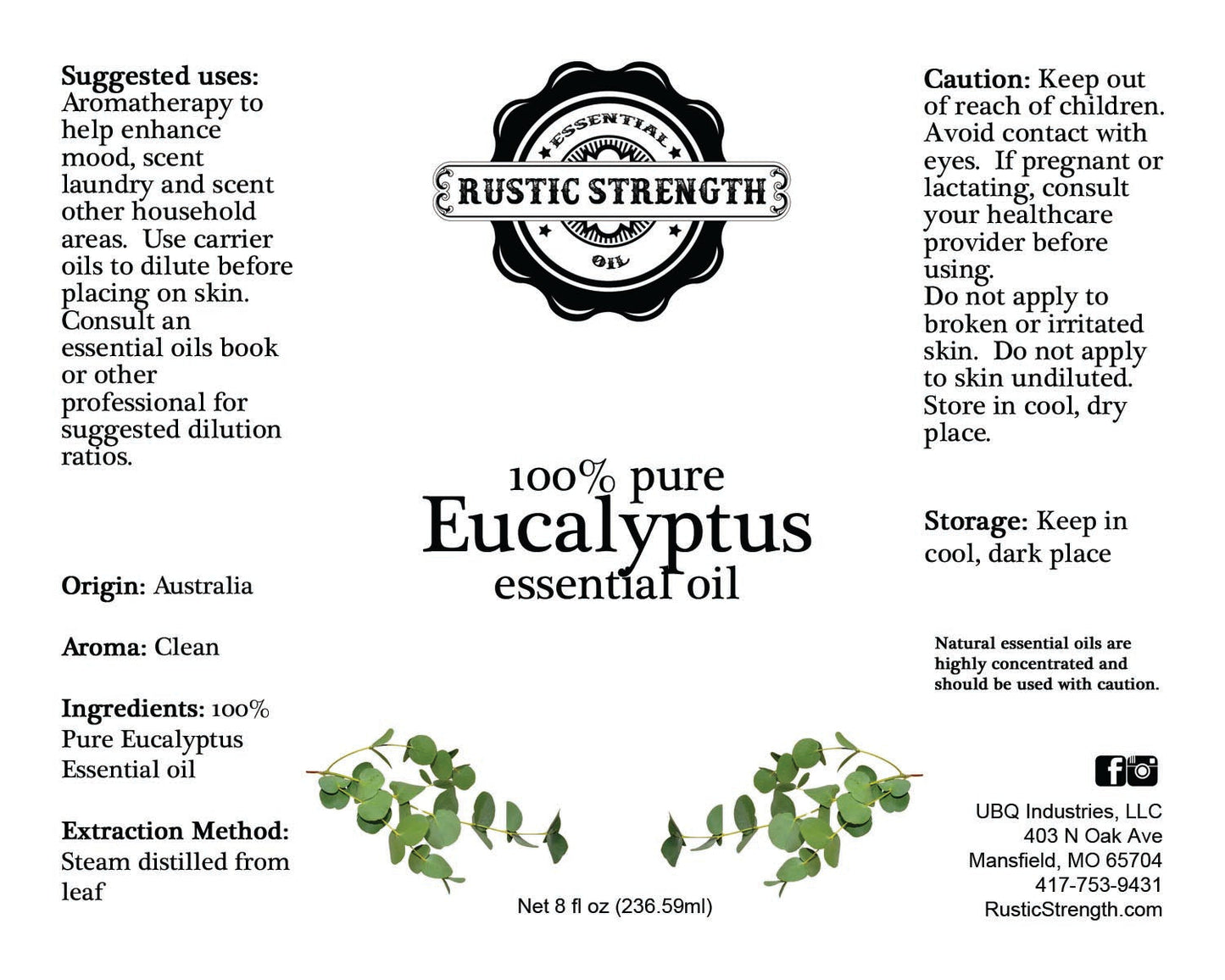 Eucalyptus Essential Oil - 16oz