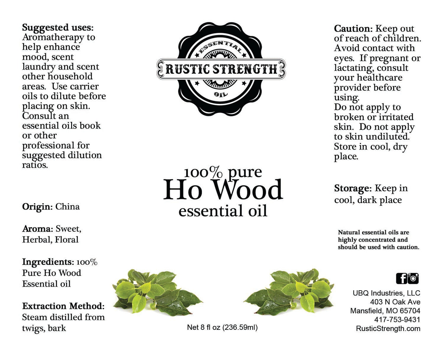 Ho Wood Essential Oil - 16oz