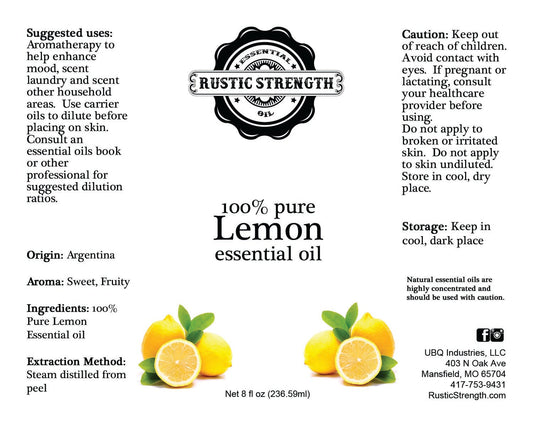 Lemon Essential Oil - 16oz
