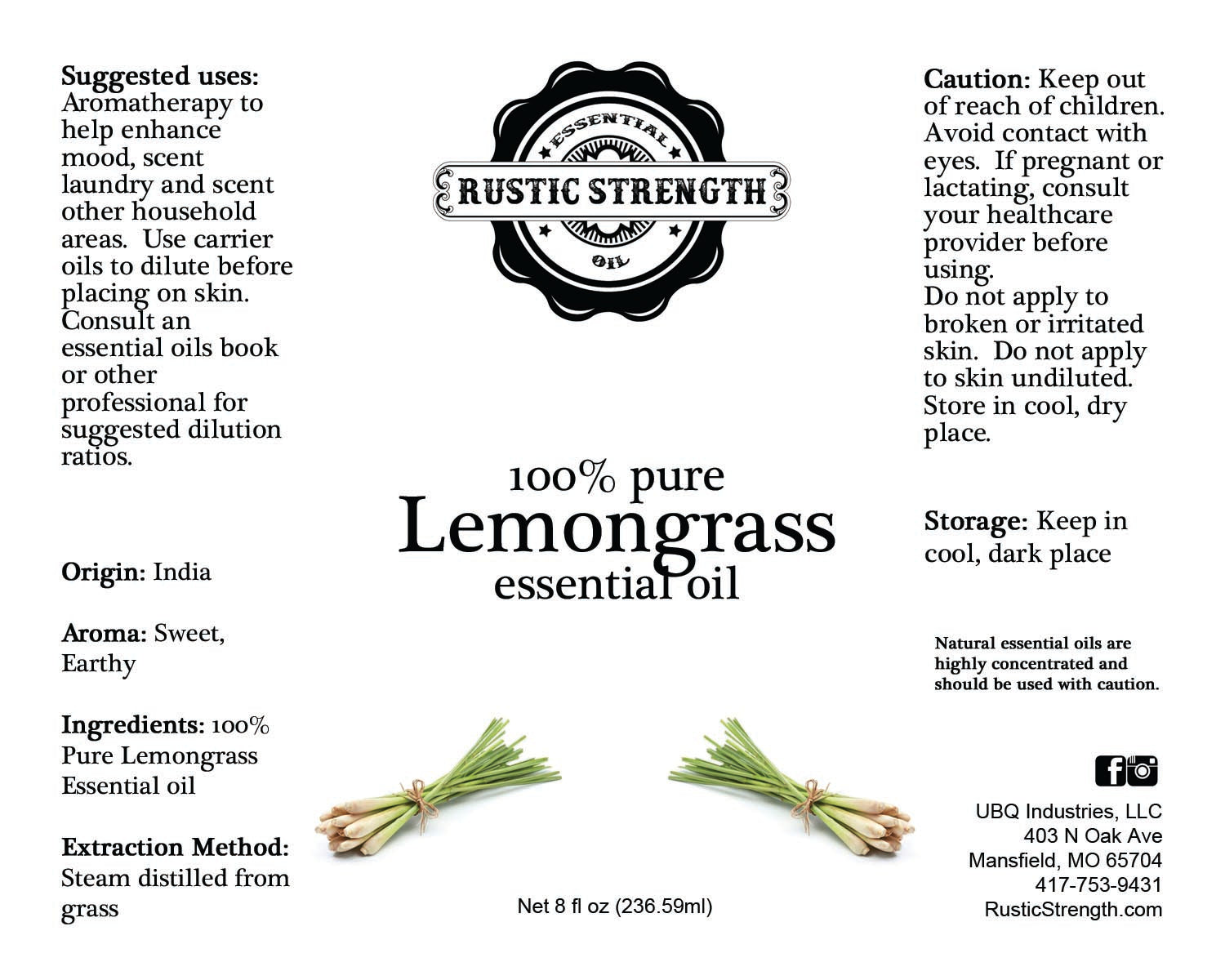 Lemongrass Essential Oil - 16oz – refillwholesale