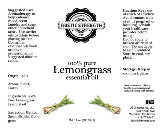 Lemongrass Essential Oil - 16oz